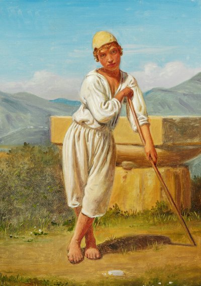 A Shepherd Boy from Paestum by Constantin Hansen